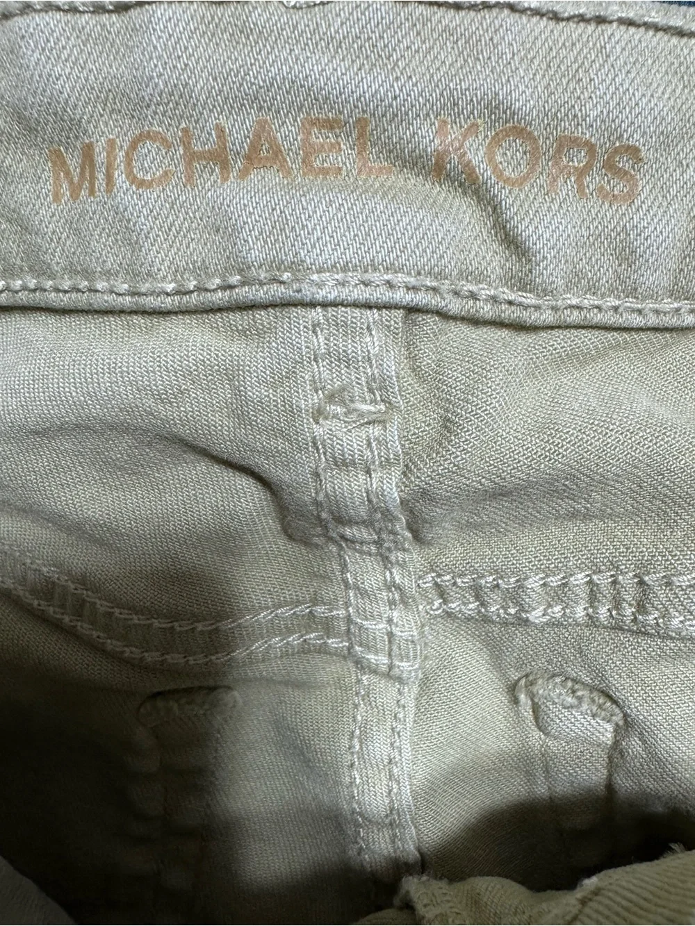 Michael Kors Olive Green Cargo Boyfriend Jeans